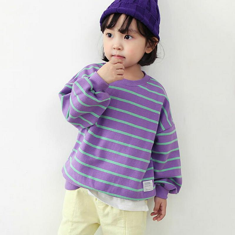 3COLORSボーダースウェット・p001618 キッズ【3~8才】【tops】【トップス スウェット トレーナー ボーダー 柄 長袖 カジュアル ラフ 女の子 男の子 子供 こども 子供服 こども服】【KIDS】