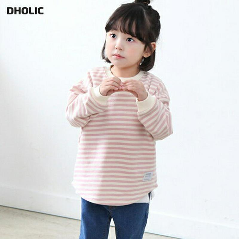 ボーダースウェット・p001616 キッズ【3~8才】【tops】【トップス スウェット トレーナー 長袖 ボーダー 柄 カジュアル ラフ 女の子 男の子 子供 こども 子供服 こども服】【KIDS】