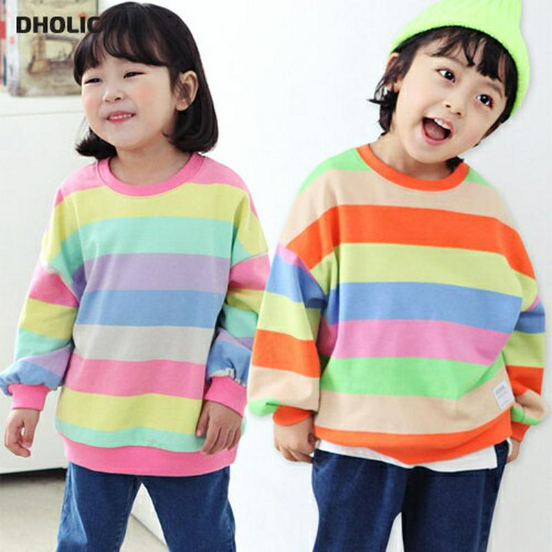 レインボースウェット・p001619 キッズ【3~8才】【tops】【トップス スウェット トレーナー レインボー ポップ カラフル 長袖 パステル 女の子 男の子 子供 こども 子供服 こども服】【KIDS】