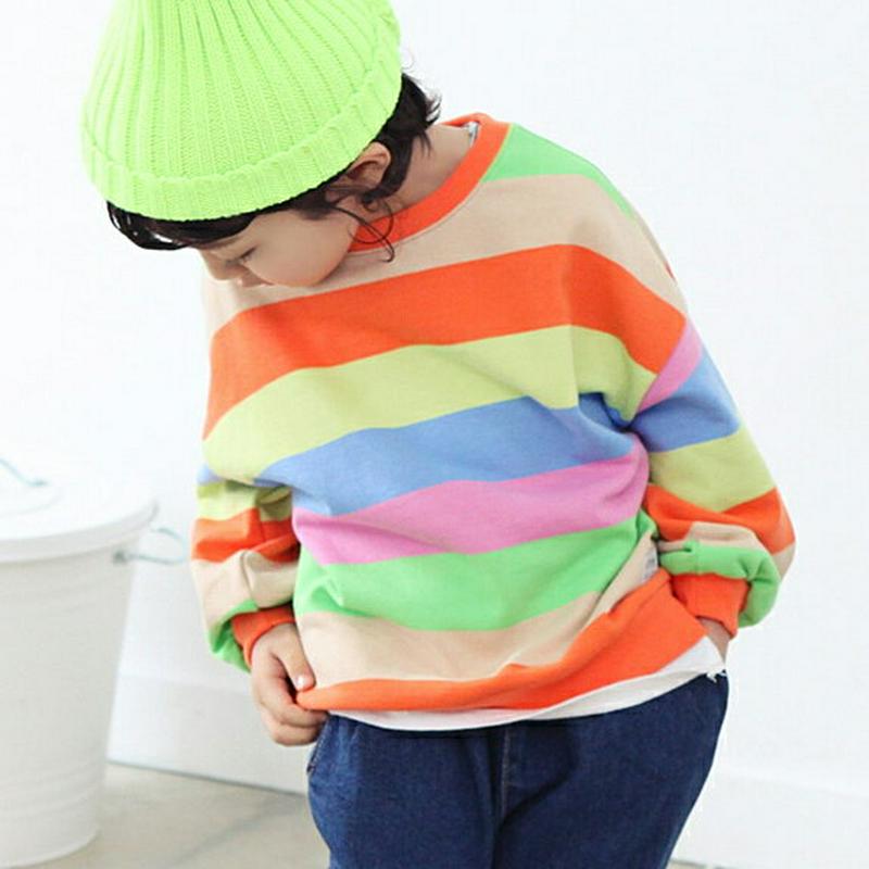 レインボースウェット・p001619 キッズ【3~8才】【tops】【トップス スウェット トレーナー レインボー ポップ カラフル 長袖 パステル 女の子 男の子 子供 こども 子供服 こども服】【KIDS】