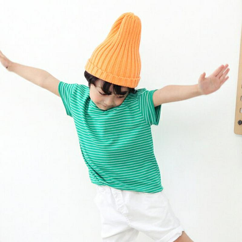 パッチポイントボーダーTシャツ・p001624 キッズ【3~8才】【tops】【トップス Tシャツ 半袖 ハーフスリーブ ボーダー カジュアル ラフ 女の子 男の子 子供 こども 子供服 こども服】【KIDS】