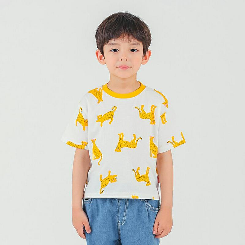 2TYPEパターンTシャツ・p001849 キッズ【3~8才】【tops】【トップス Tシャツ 半袖 ハーフスリーブ カジュアル 総柄 スイカ すいか 動物 どうぶつ 女の子 男の子 子供 こども 子供服 こども服】【KIDS】