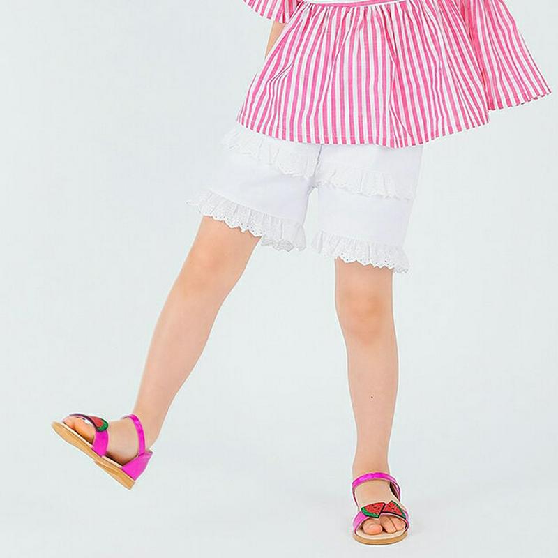 レースフリルショートパンツ・p001827 キッズ【3~8才】【pt】【ショートパンツ 短パン ショーパン パンツ ズボン レー