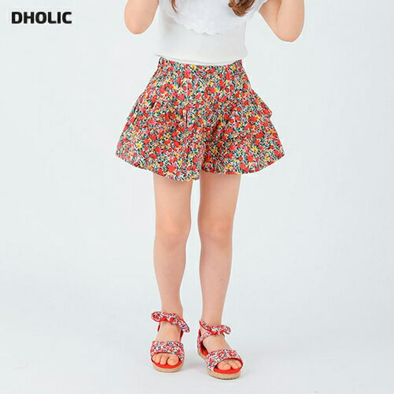 フラワースカートパンツ・p001830 キッズ【3~8才】【pt】【スカートパンツ スカンツ スカート パンツ ショートパンツ ショーパン 短パン 花柄 フラワー 可愛い かわいい 女の子 子供 こども 子供服 こども服】【KIDS】