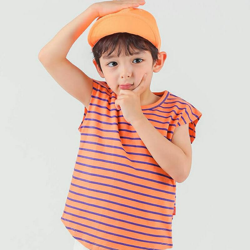 ボーダースリーブレス・p001850 キッズ【3~8才】【tops】【トップス スリーブレス ノースリーブ ボーダー ショートスリーブ カジュアル ラフ 女の子 男の子 子供 こども 子供服 こども服】【KIDS】