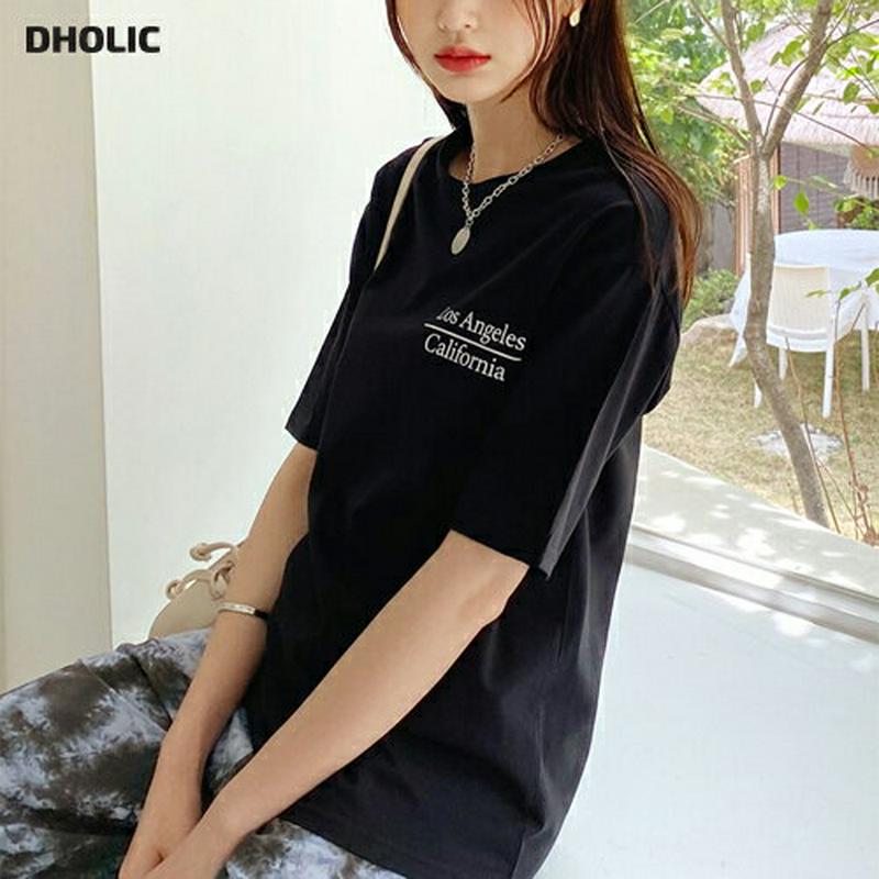 レタリングTシャツ・全4色・t55528 レディース 【tops】【トップス Tシャツ 半袖 ハーフスリーブ レタリング ロゴ 