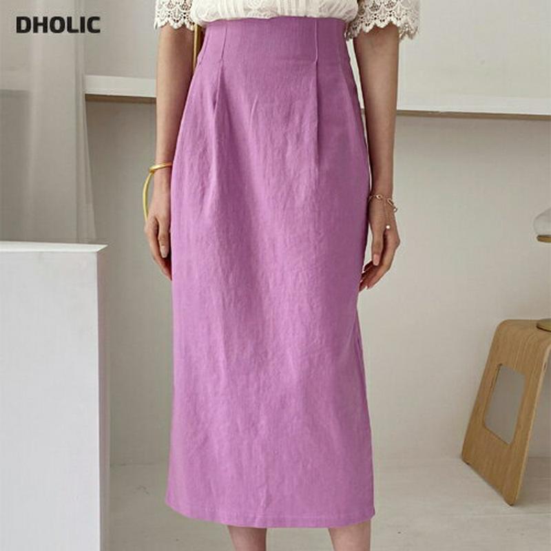 タックHラインスカート・全3色・b55598 レディース 【sk】【スカート ロング ロングスカート Hライン タック リネン 