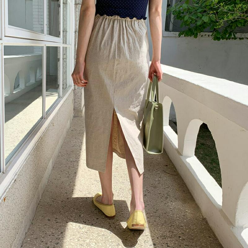 タックHラインスカート・全3色・b55598 レディース 【sk】【スカート ロング ロングスカート Hライン タック リネン 