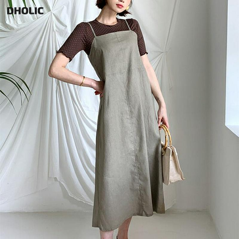 バック配色ワンピース・全2色・t55563 レディース 【ops】【ワンピース ロング ロングワンピース スリーブレス ノースリ