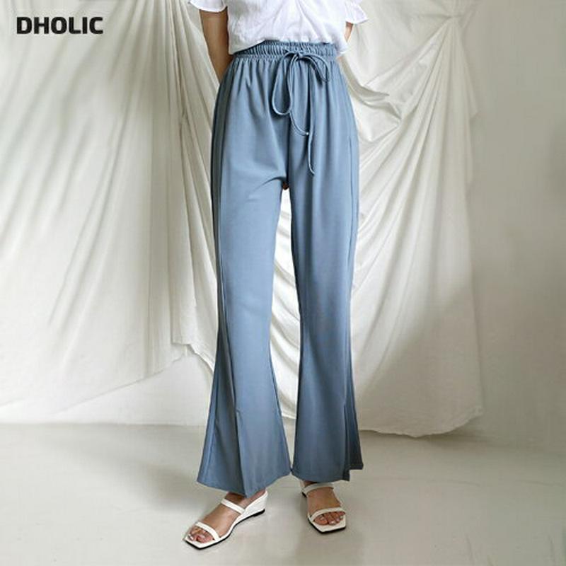 フロントスリットパンツ・全3色・b55597 レディース 【pt】【パンツ ロングパンツ ズボン ボトムス 長ズボン スリット 