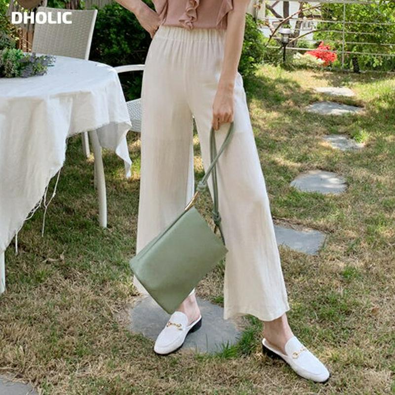 リネン混ワイドパンツ・全4色・t55595 レディース 【pt】【パンツ ワイドパンツ ワイド ロング ズボン ボトムス リネン
