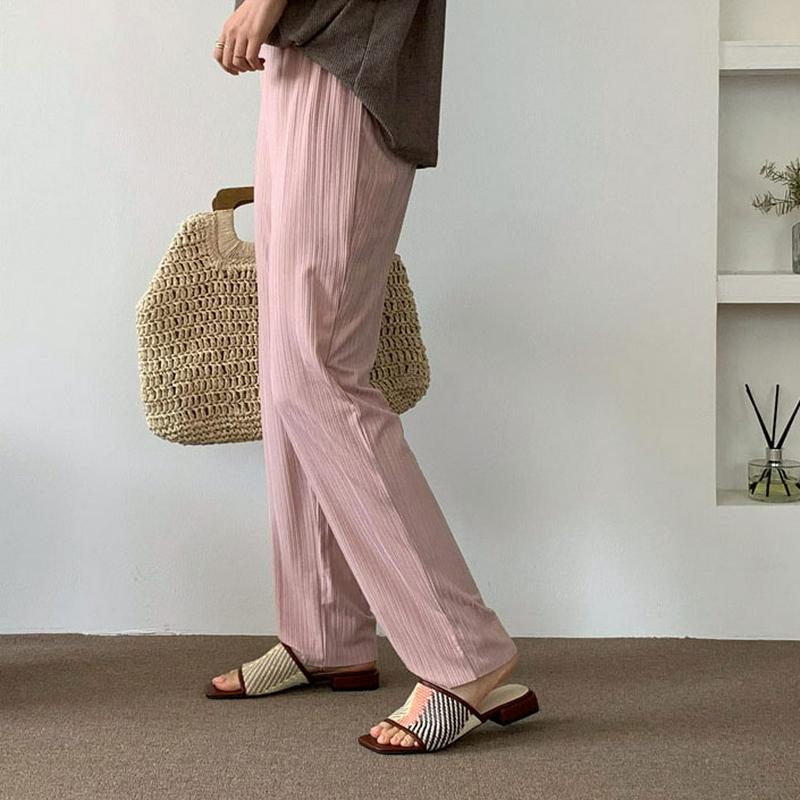 リブワイドパンツ・全4色・b62132 レディース【pt】【パンツ ワイドパンツ ロングパンツ ワイド ロング ズボン ボトムス