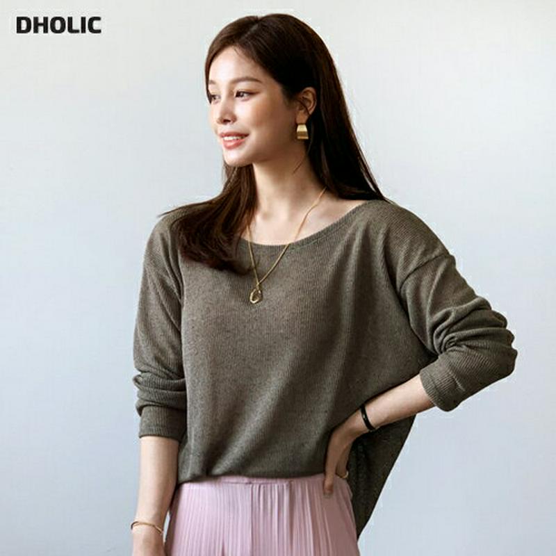 シアーTシャツ・全3色・b62114 レディース【tops】【トップス ニット ニットトップス シアー Tシャツ 長袖 単色 無