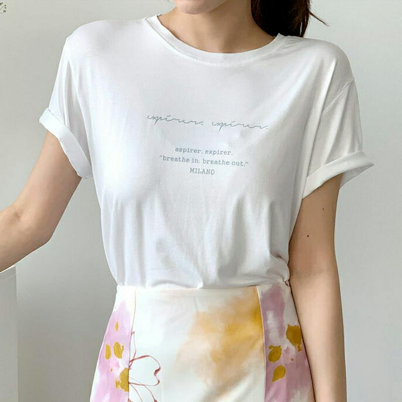 レタリングTシャツ・全4色・t62108 レディース【tops】【トップス Tシャツ 半袖 ハーフスリーブ ロゴ レタリング ロ