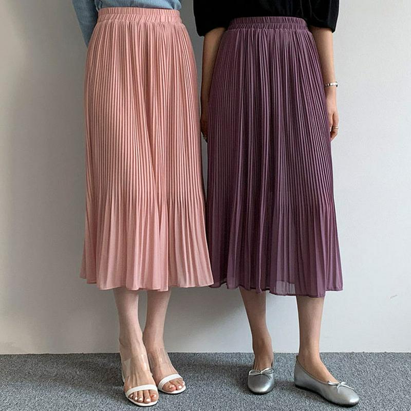 イージープリーツスカート・全5色・b62137 レディース【sk】【スカート ロング ロングスカート プリーツ プリーツスカート