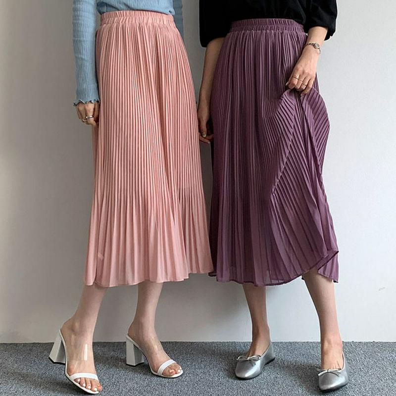 イージープリーツスカート・全5色・b62137 レディース【sk】【スカート ロング ロングスカート プリーツ プリーツスカート