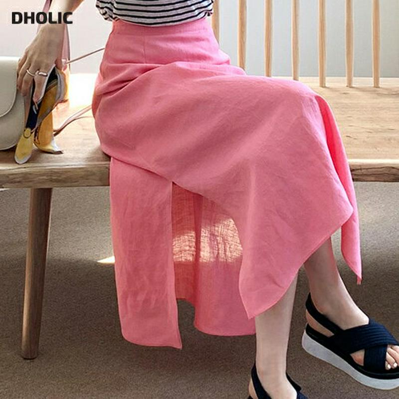 リネンスリットフレアスカート・全3色・b62135 レディース【sk】【スカート ロング ロングスカート フレア フレアスカート