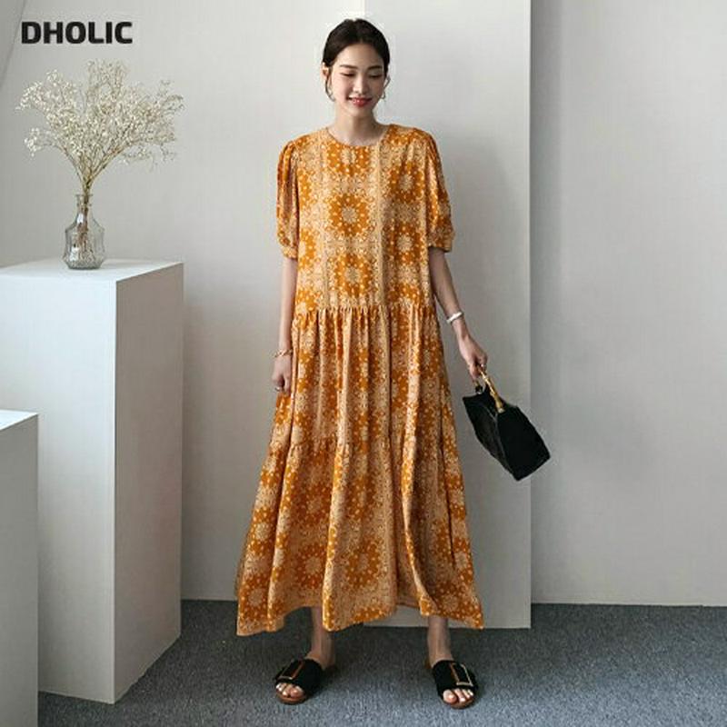 ペイズリーロングワンピース・全3色・t62125 レディース【ops】【ワンピース ロング ロングワンピース 半袖 ハーフスリー