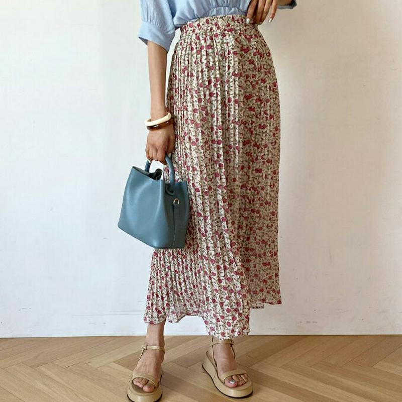 プリーツフローラルスカート・全3色・b59266 レディース 【sk】【スカート ロング ロングスカート プリーツ プリーツスカ