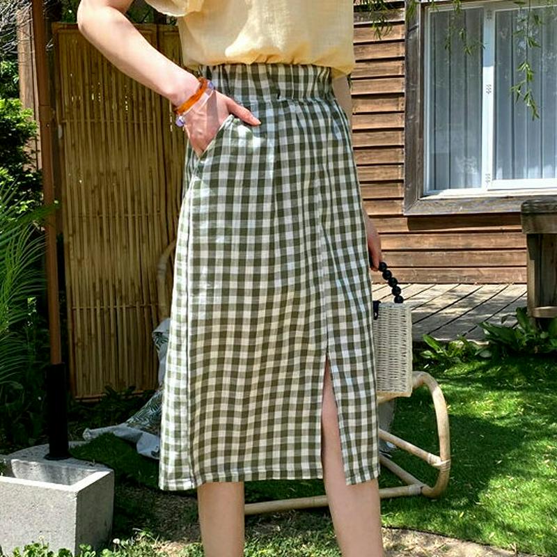 2TYPEスリットスカート・全5色・b59267 レディース 【sk】【スカート ミディ丈 ミディスカート スリット 単色 無地