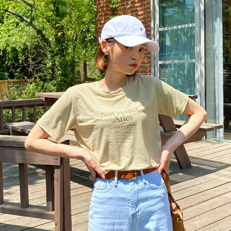 レタリング半袖Tシャツ・全4色・t59242 レディース 【tops】【トップス Tシャツ 半袖 ロゴ レタリング ロゴT シン
