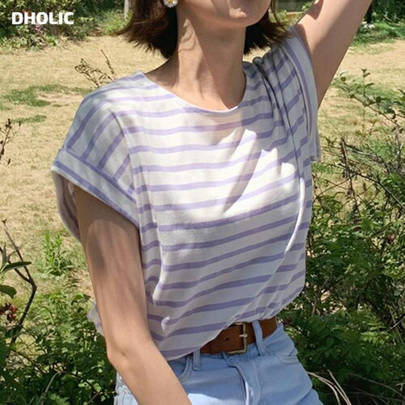ショートスリーブボーダーTシャツ・全4色・t59241 レディース 【tops】【トップス Tシャツ ショートスリーブ ボーダー