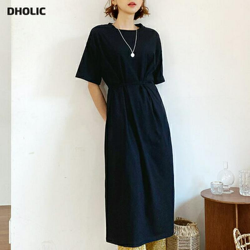 リボンロングワンピース・全2色・t59257 レディース 【ops】【ワンピース ロング ロングワンピース 半袖 ハーフスリーブ