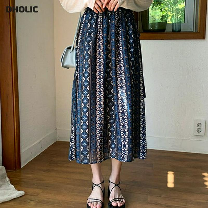 パターン配色プリーツスカート・全1色・b59265 レディース 【sk】【スカート ロング ロングスカート プリーツ プリーツス