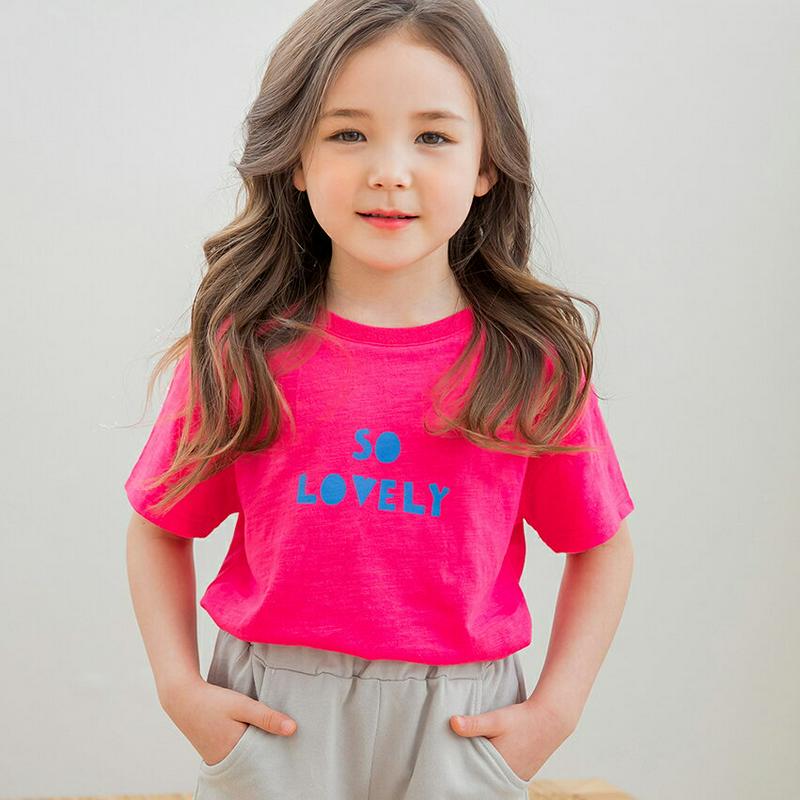 So lovely半袖Tシャツ(ピンク)・p001633 キッズ【3~8才】【tops】【トップス Tシャツ 半袖 ハーフスリー