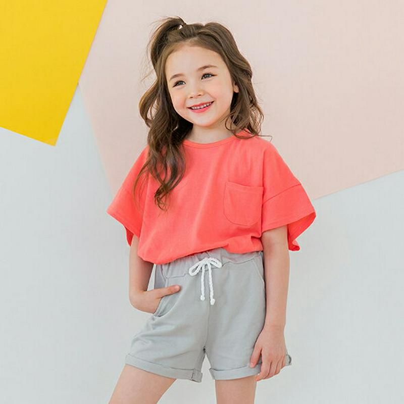 ポケットボクシーTシャツSET(オレンジ)・p001728 キッズ【3~8才】【tops】【セットアップ setup トップス 