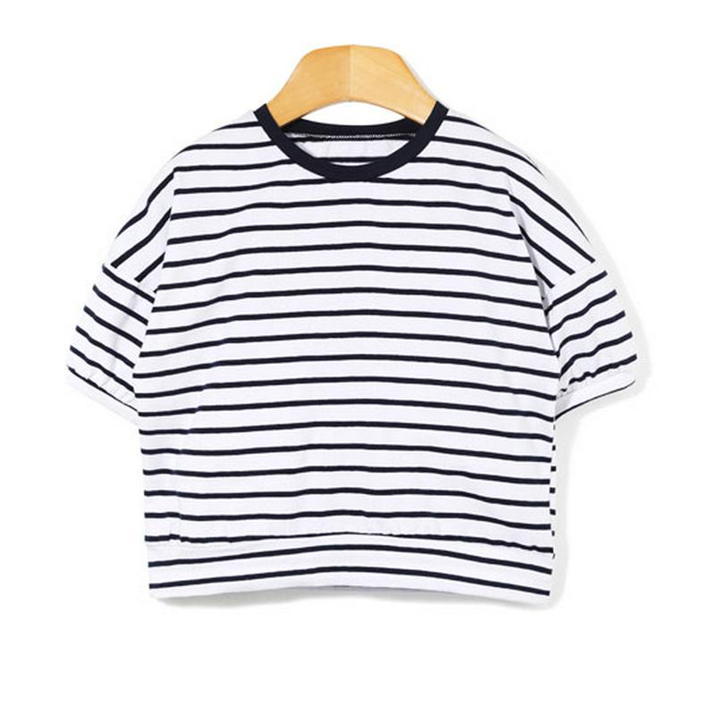 ボーダーポイントTシャツ&パンツSET・p001680 キッズ【3~8才】【uw】【パジャマ 部屋着 ルームウェア 上下 セット トップス Tシャツ 半袖 ハーフスリーブ 長ズボン ロングパンツ ズボン パンツ ボーダー 柄 子供 こども 子供服 こども服】【KIDS】
