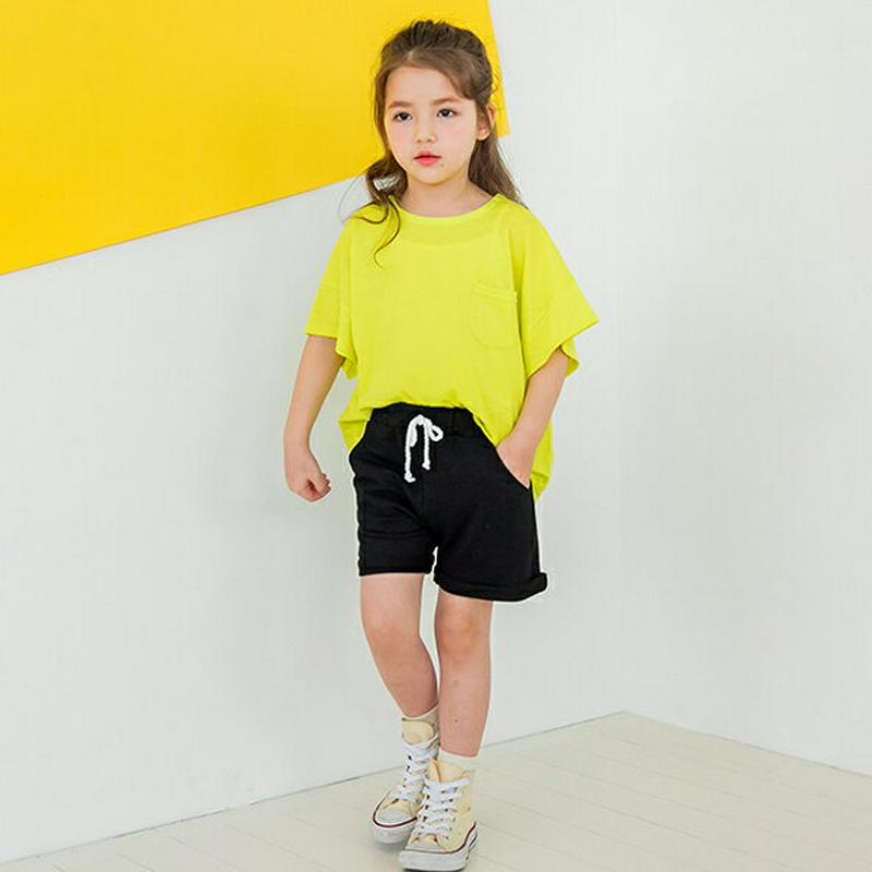 ポケットボクシーTシャツSET(ライム)・p001637 キッズ【3~8才】【tops】【トップス Tシャツ 半袖 ハーフスリー
