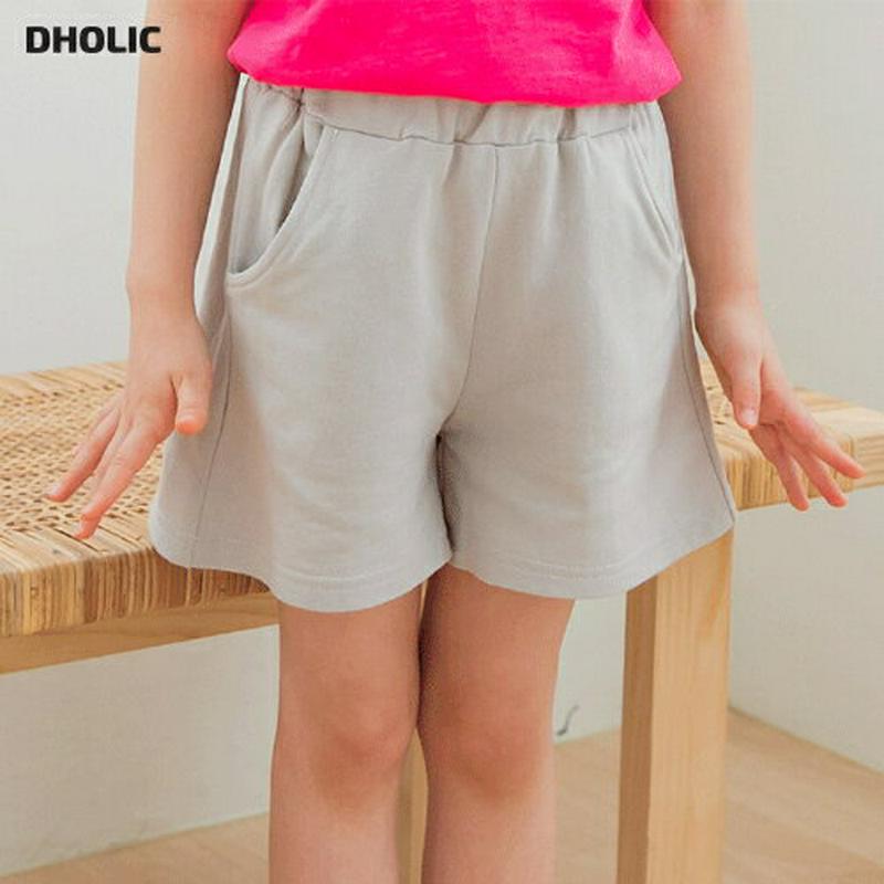 コットンショートパンツ(グレー)・p001726 キッズ【3~8才】【pt】【パンツ ショートパンツ 半ズボン ズボン ボトムス