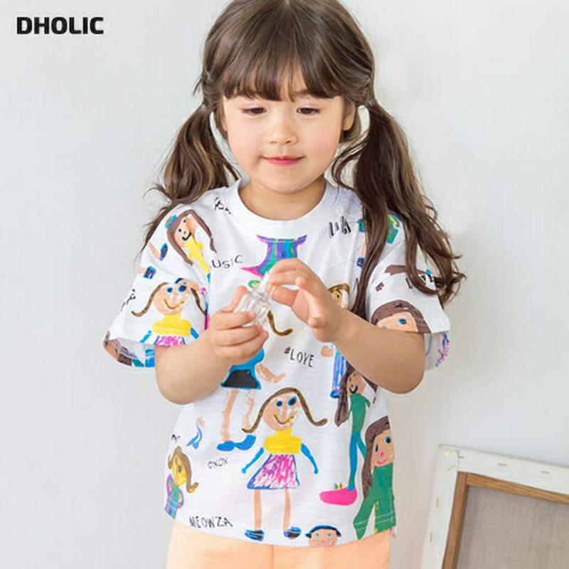 2TYPEプリントTシャツ・p001083 キッズ【3~8才】【tops】【トップス Tシャツ 半袖 ハーフスリーブ 総柄 ポップ カラフル カジュアル 女の子 男の子 子供 こども 子供服 こども服】【KIDS】