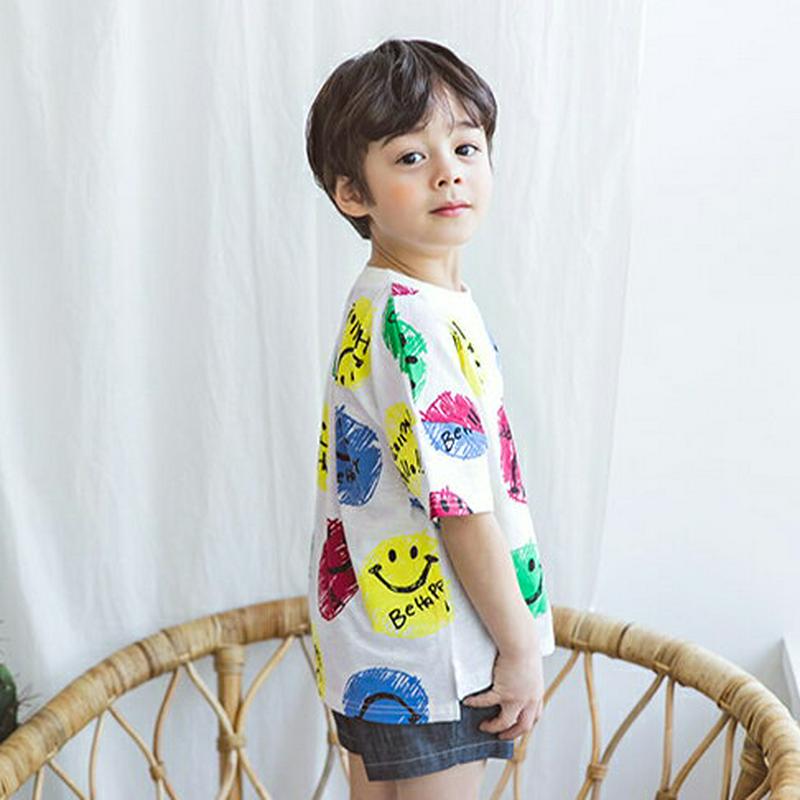 2TYPEプリントTシャツ・p001083 キッズ【3~8才】【tops】【トップス Tシャツ 半袖 ハーフスリーブ 総柄 ポップ カラフル カジュアル 女の子 男の子 子供 こども 子供服 こども服】【KIDS】