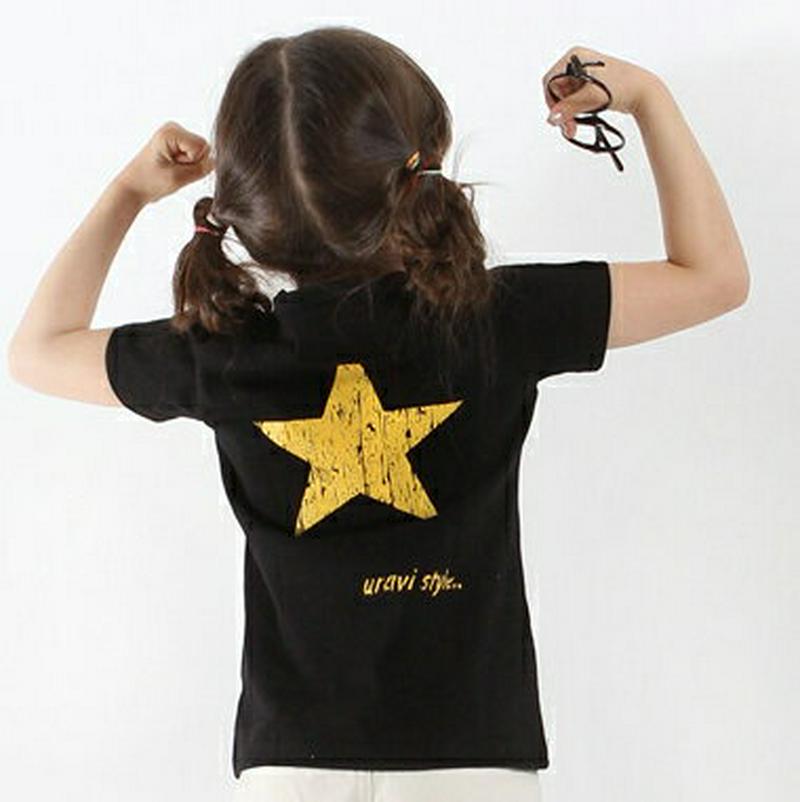 2TYPEプリント半袖Tシャツ・p001574 キッズ【3~8才】【tops】【トップス Tシャツ 半袖 ハーフスリーブ 星 スター カジュアル 女の子 男の子 子供 こども 子供服 こども服】【KIDS】
