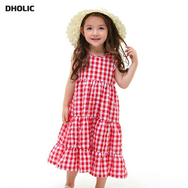 チェックティアードロングワンピース・p001691 キッズ【3~8才】【ops】【ワンピース ロングワンピース ロング チェック柄 チェック ギンガムチェック スリーブレス ノースリーブ ガーリー 女の子 子供 こども 子供服 こども服】【KIDS】