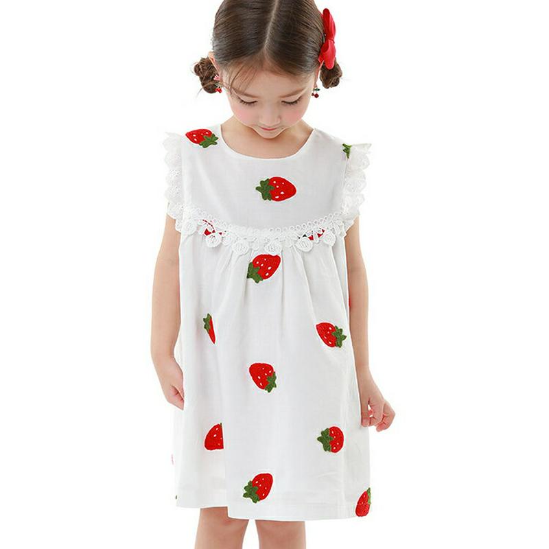 レースラインストロベリーワンピース・p001693 キッズ【3~8才】【ops】【ワンピース ミディ丈 ミディワンピース イチゴ いちご 苺 総柄 フリル レース フリルワンピース 可愛い かわいい 女の子 子供 こども 子供服 こども服】【KIDS】