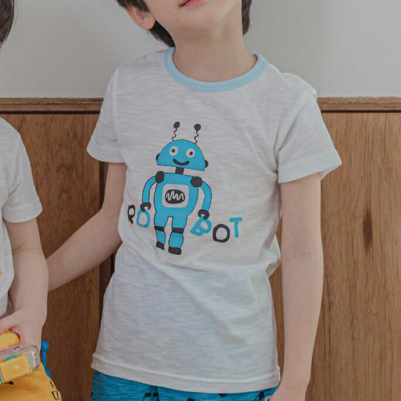 Robot toyパジャマSET(ブルー)・p001426 キッズ【3~8才】【uw】【パジャマ 部屋着 ルームウェア トップス