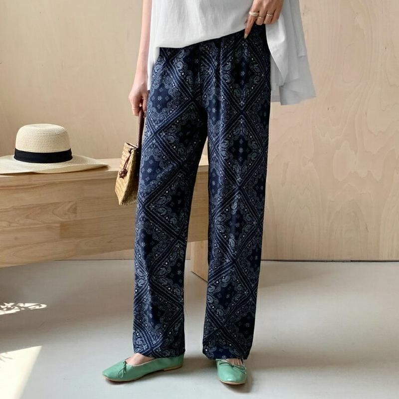 ペイズリーイージーパンツ・全3色・t62072 レディース【pt】【パンツ ロングパンツ ズボン ボトムス　総柄 ペイズリー バ