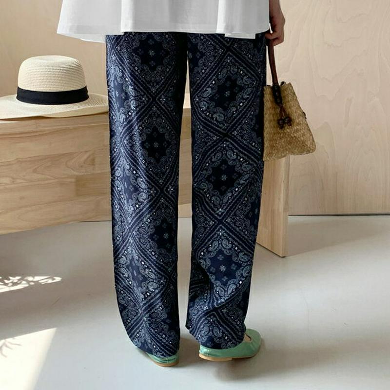 ペイズリーイージーパンツ・全3色・t62072 レディース【pt】【パンツ ロングパンツ ズボン ボトムス　総柄 ペイズリー バ
