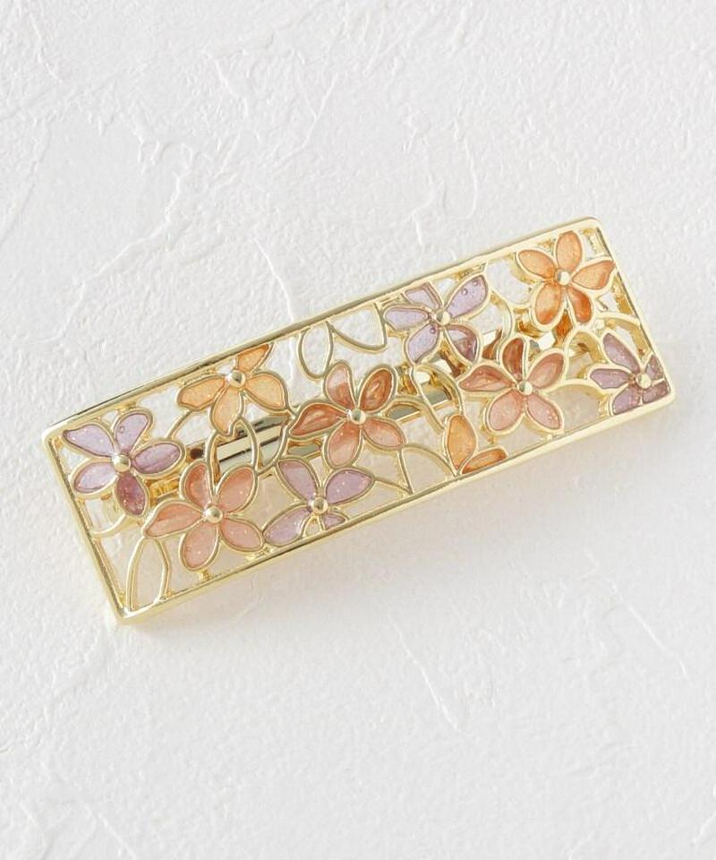 ステンドエポ花バレッタ
