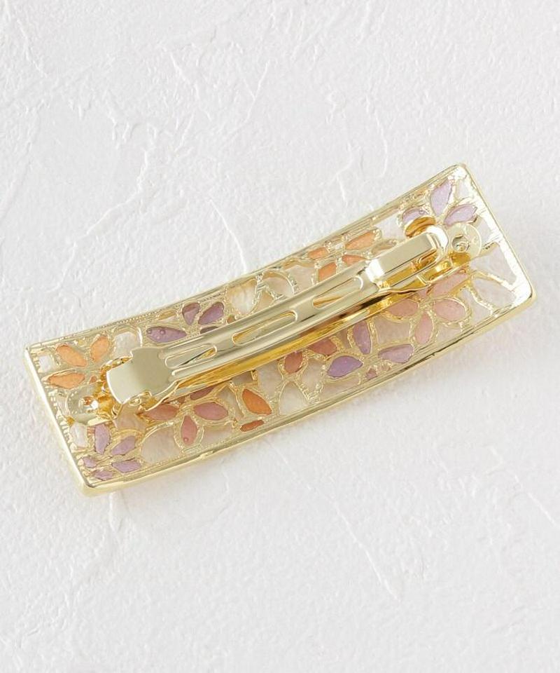 ステンドエポ花バレッタ