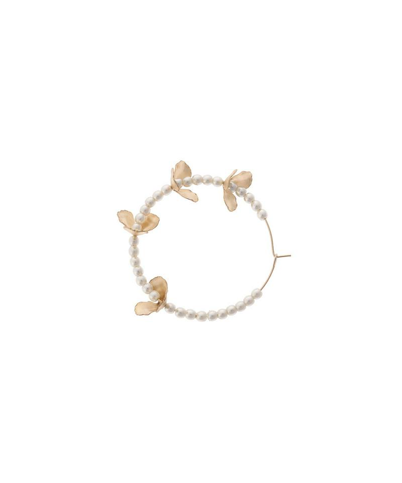 【ｆｅｌｉｃｅ】パールフラワーフープピアス