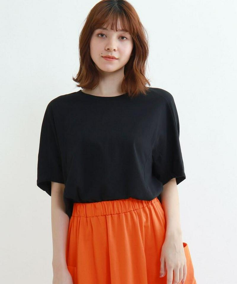 【ウォッシャブル】ラウンドヘム造形ビッグTシャツ