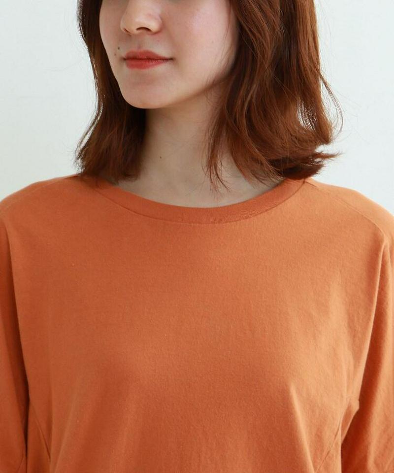 【ウォッシャブル】ラウンドヘム造形ビッグTシャツ