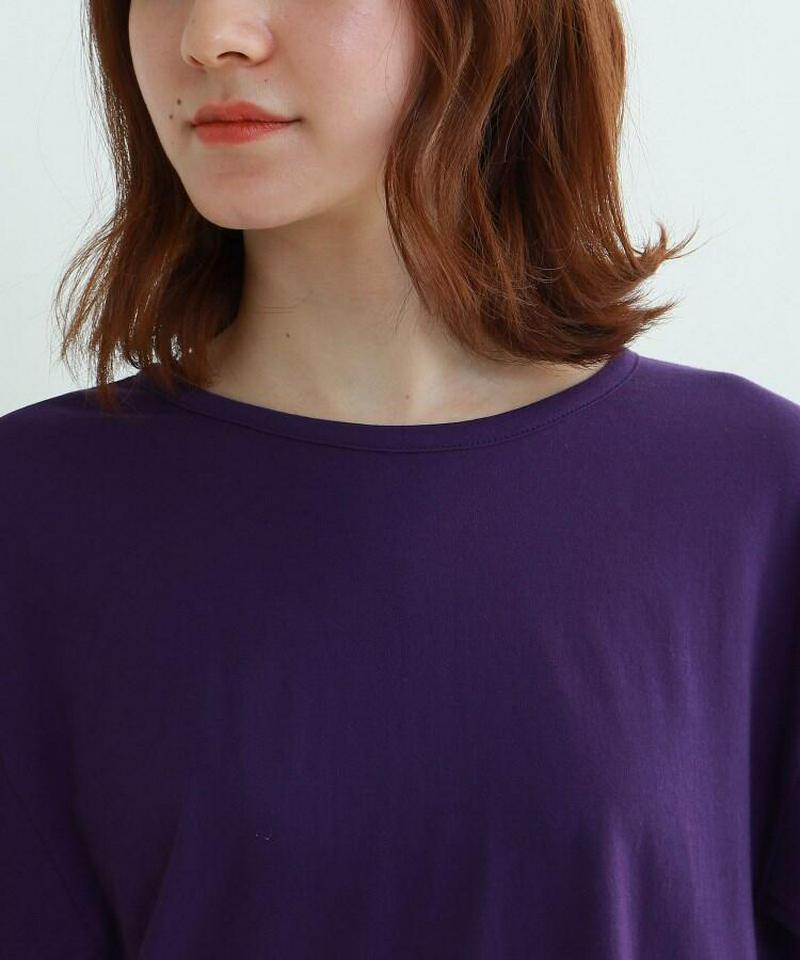 【ウォッシャブル】レイヤードスリーブコットンTシャツ