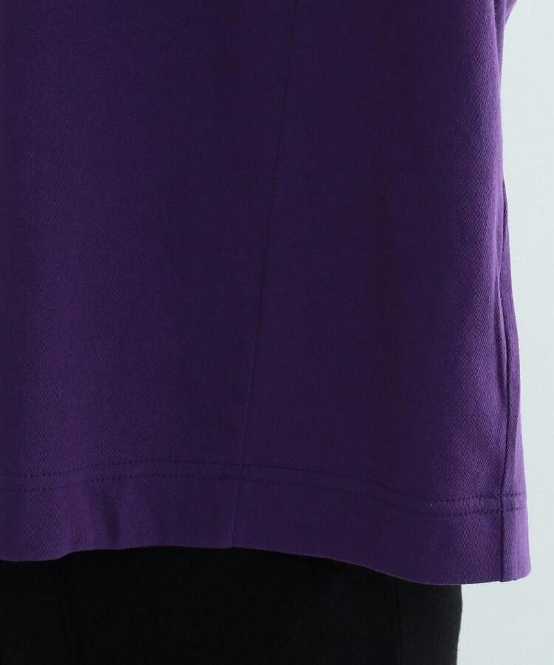 【ウォッシャブル】レイヤードスリーブコットンTシャツ
