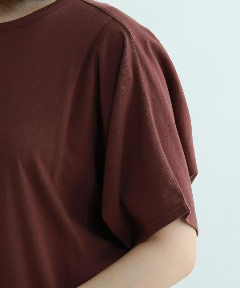 【ウォッシャブル】袖コンシャスTシャツロングワンピース