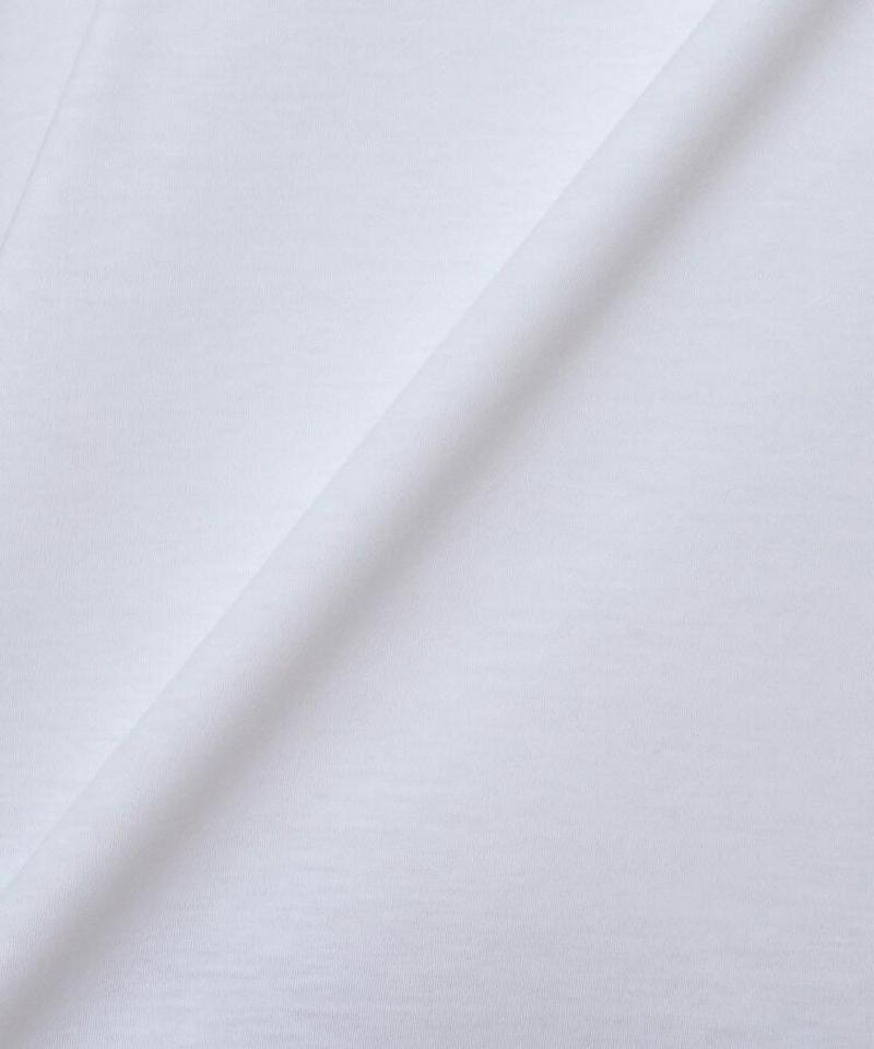 【洗える】バックレース チュールネックTシャツ